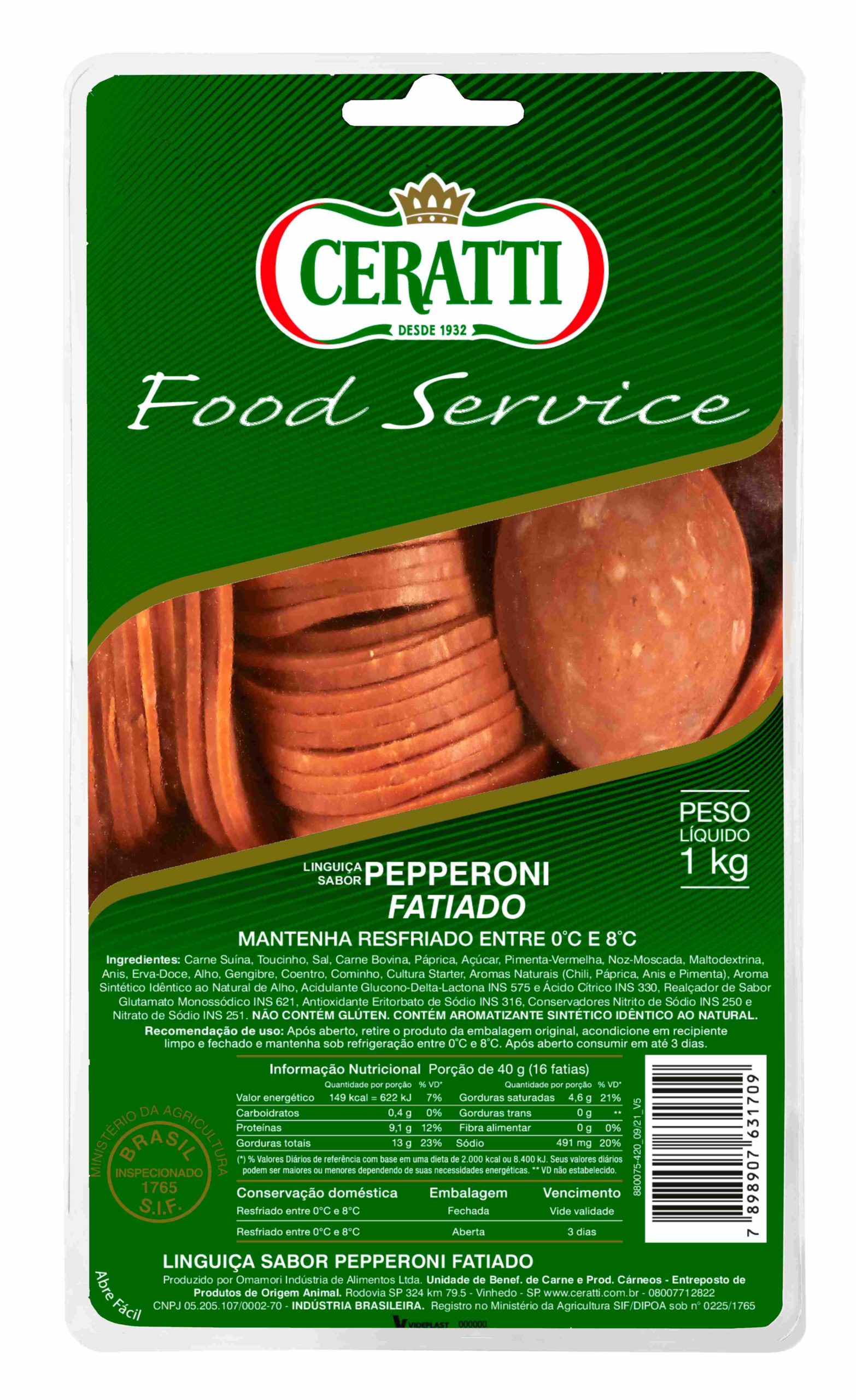 Pepperoni fatiado Magisfood Ceratti