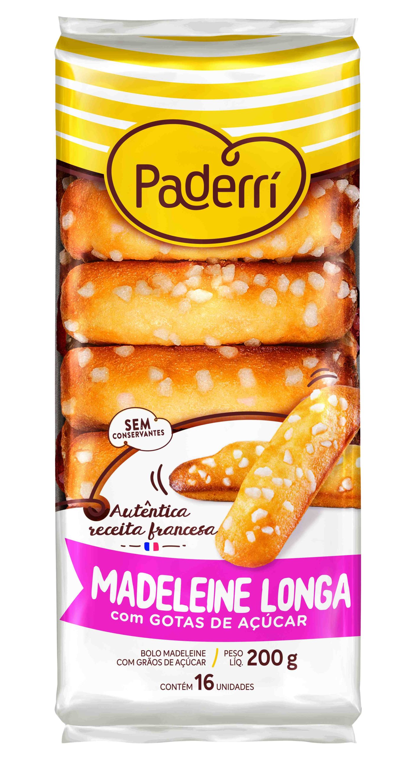 Madeleine longa com açúcar 200g Paderrí Magisfood
