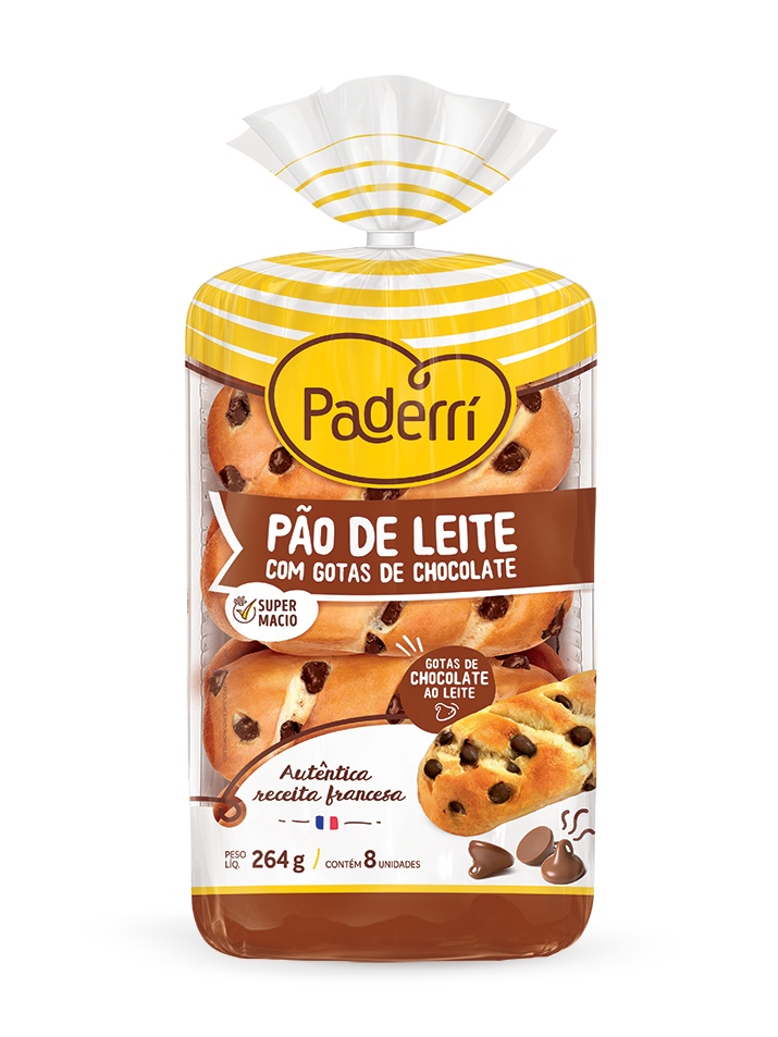 Pão de leite com gotas de chocolate Paderrí Magisfood
